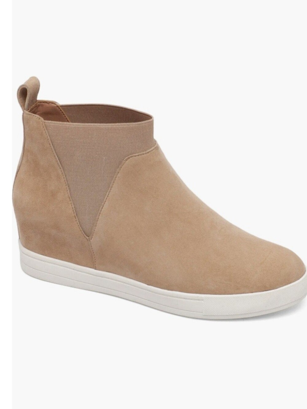 New Linea Paolo Ari Sneaker Boot Suede Wedge Women's - Beige Size 9
